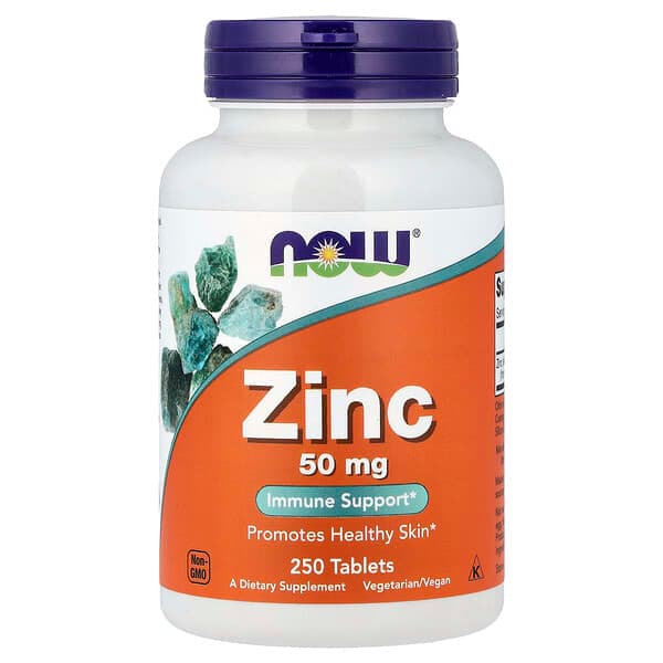 NOW Foods, Zinc, 50 mg, 250 Tablets photo