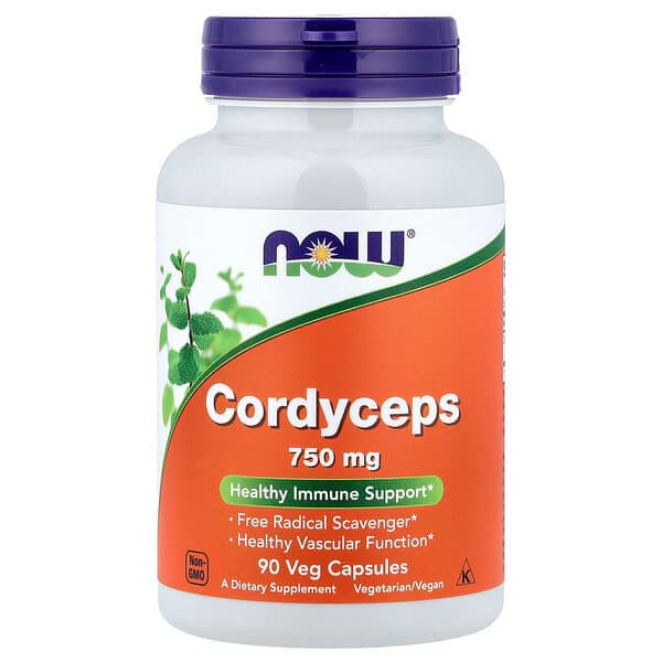 NOW Foods, Cordyceps, 90 Veg Capsules (750 mg per Capsule) photo
