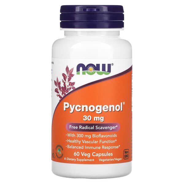 NOW Foods, Pycnogenol® With Bioflavonoids, 60 Veg Capsules photo