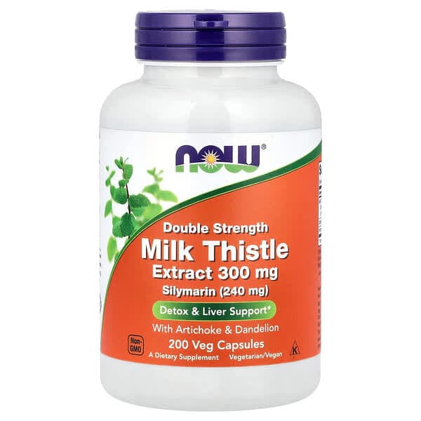 NOW Foods, Milk Thistle Extract, 300 mg, 200 Veg Capsules photo