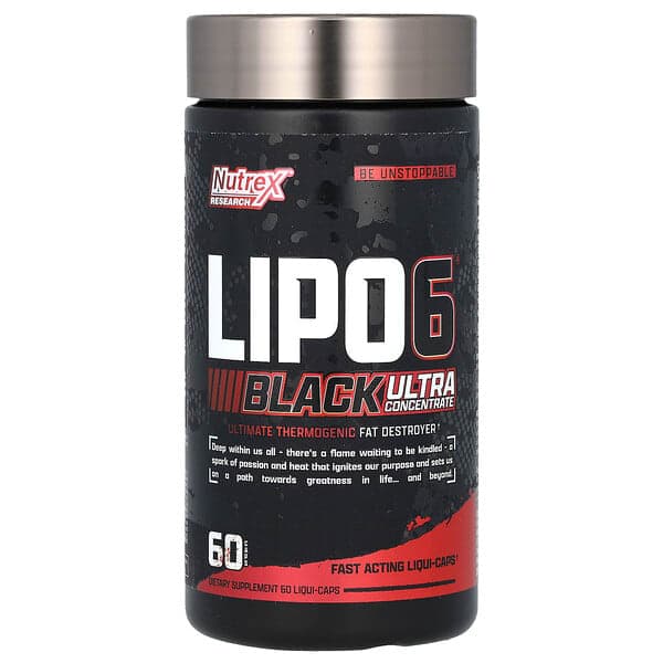 Nutrex Research, LIPO-6 Black, Ultra Concentrate, 60 Liqui-Caps photo