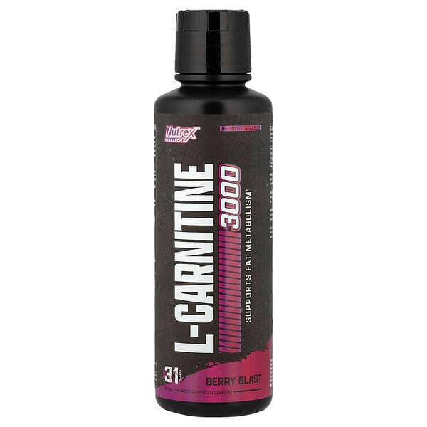 Nutrex Research, L-Carnitine 3000, Berry Blast, 15.72 fl oz (465 ml) photo