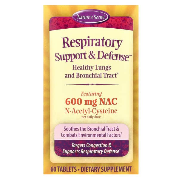 Nature's Secret, Respiratory Support & Defense, 60 Tablets photo