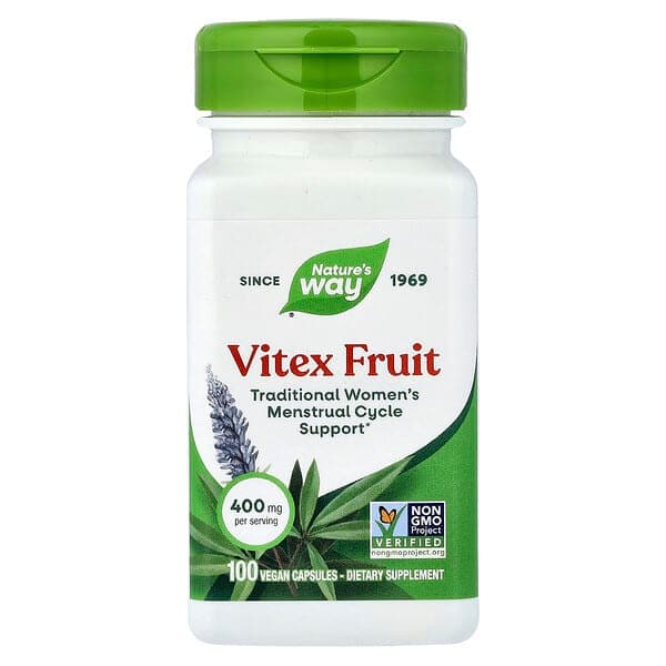 Nature's Way, Vitex Fruit, 400 mg, 100 Vegan Capsules photo