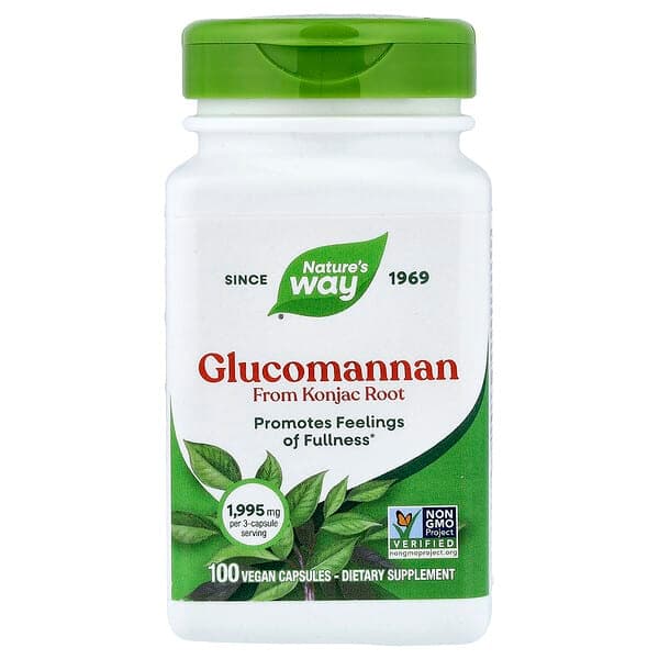 Nature's Way, Glucomannan from Konjac Root, 100 Vegan Capsules (665 mg per Capsule) photo