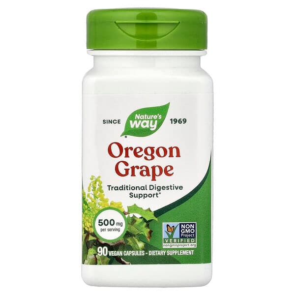 Nature's Way, Oregon Grape, 500 mg, 90 Vegan Capsules photo