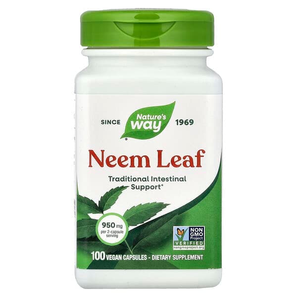 Nature's Way, Neem Leaf, 100 Vegan Capsules (475 mg per Capsule) photo