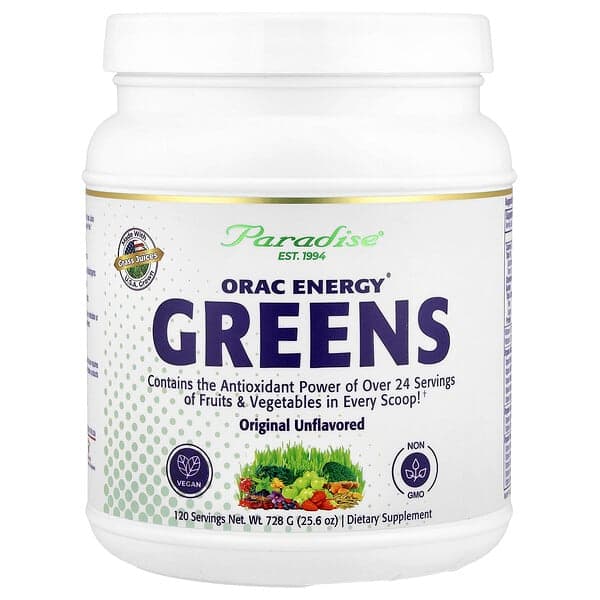 Paradise Herbs, ORAC Energy® Greens, Original Unflavored , 25.6 oz (728 g) photo