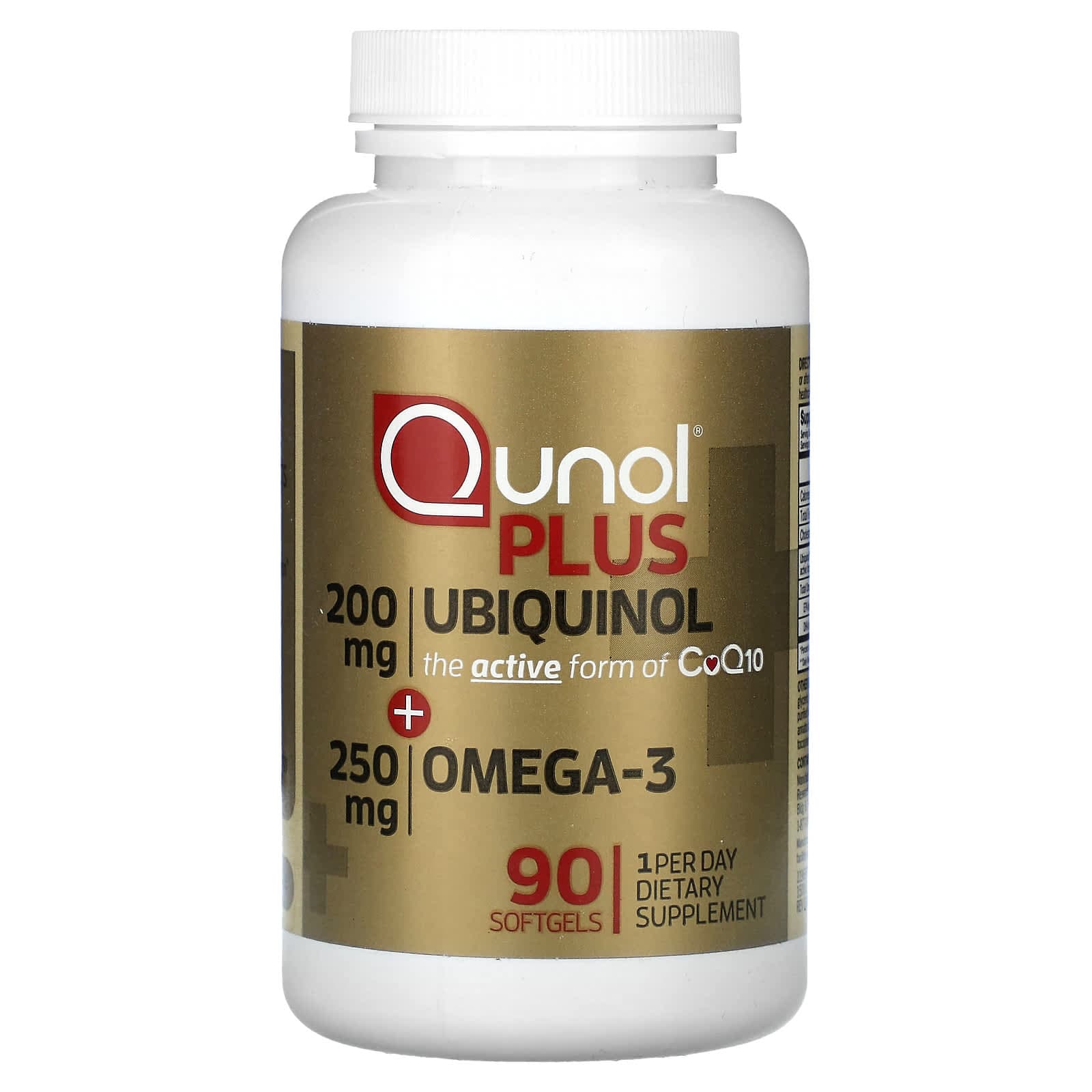 Qunol, Plus, Ubiquinol + Omega-3, 90 Softgels