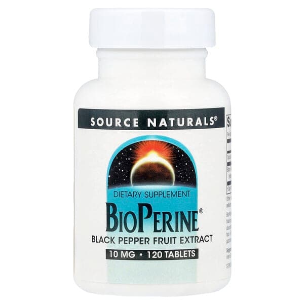 Source Naturals, BioPerine®, 10 mg, 120 Tablets photo