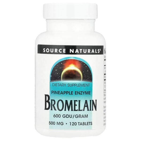 Source Naturals, Bromelain 600 GDU/g, 120 Tablets photo