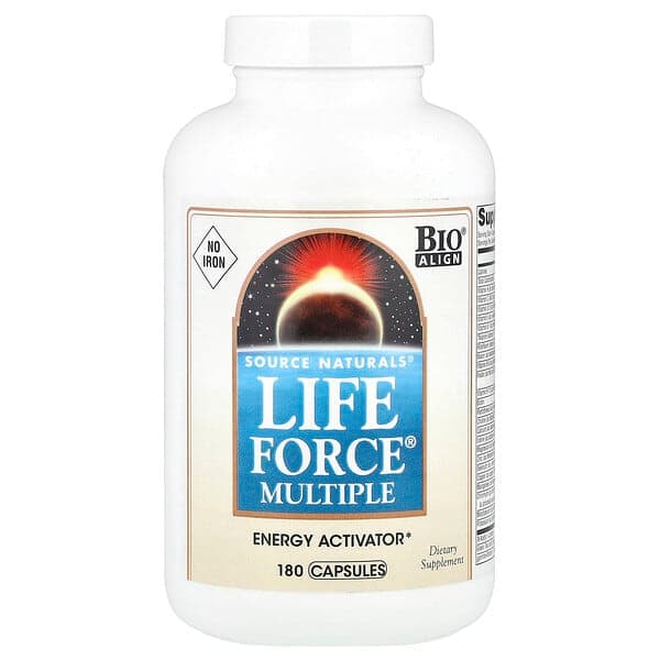 Source Naturals, Life Force® Multiple, No Iron, 180 Capsules photo