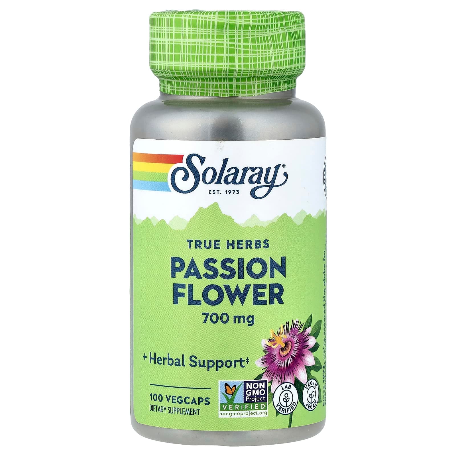 Solaray, True Herbs, Passion Flower, 100 VegCaps (350 mg per VegCap)