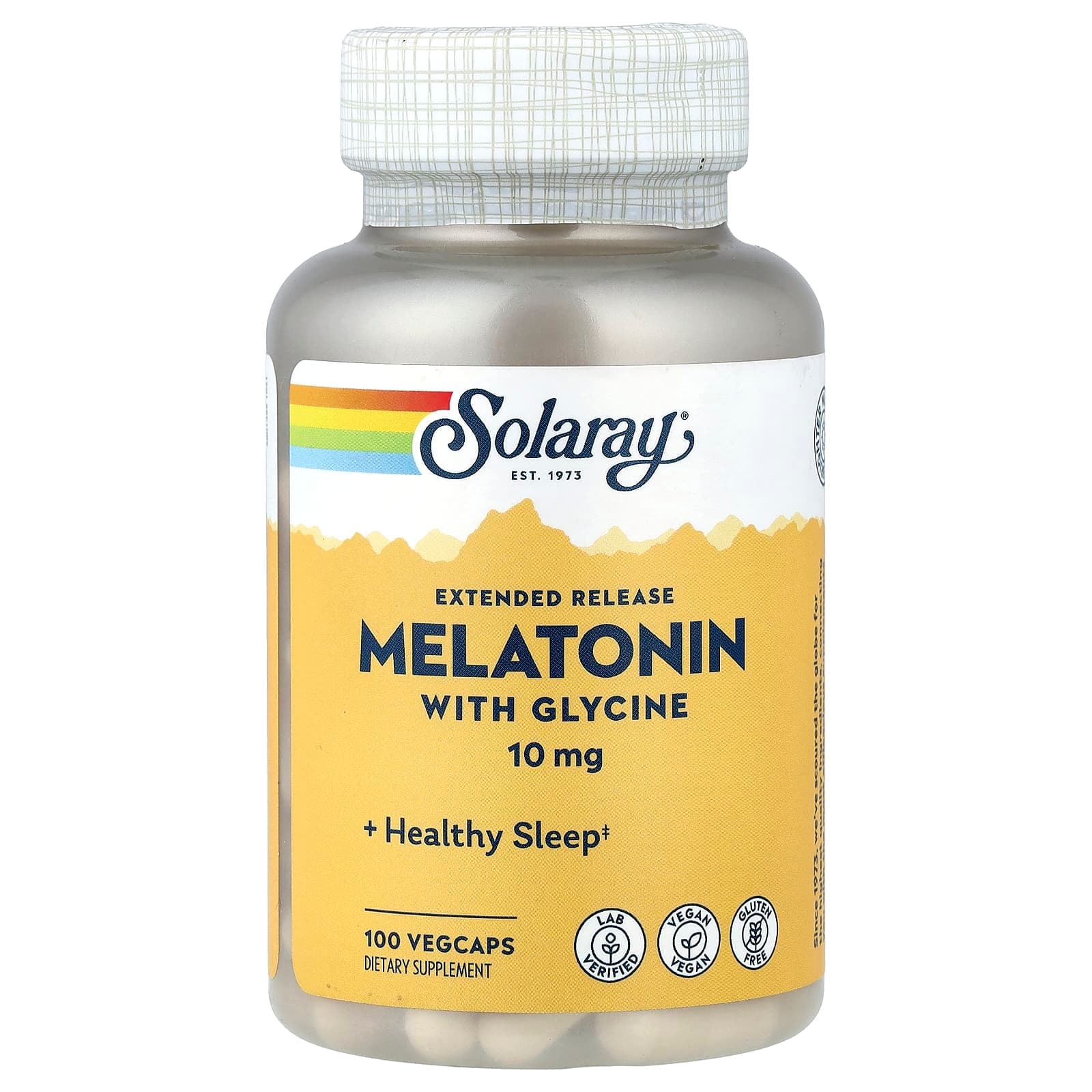 Solaray, Extended Release Melatonin With Glycine, 100 VegCaps