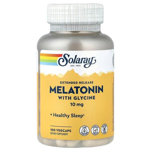 Solaray, Extended Release Melatonin With Glycine, 100 VegCaps photo
