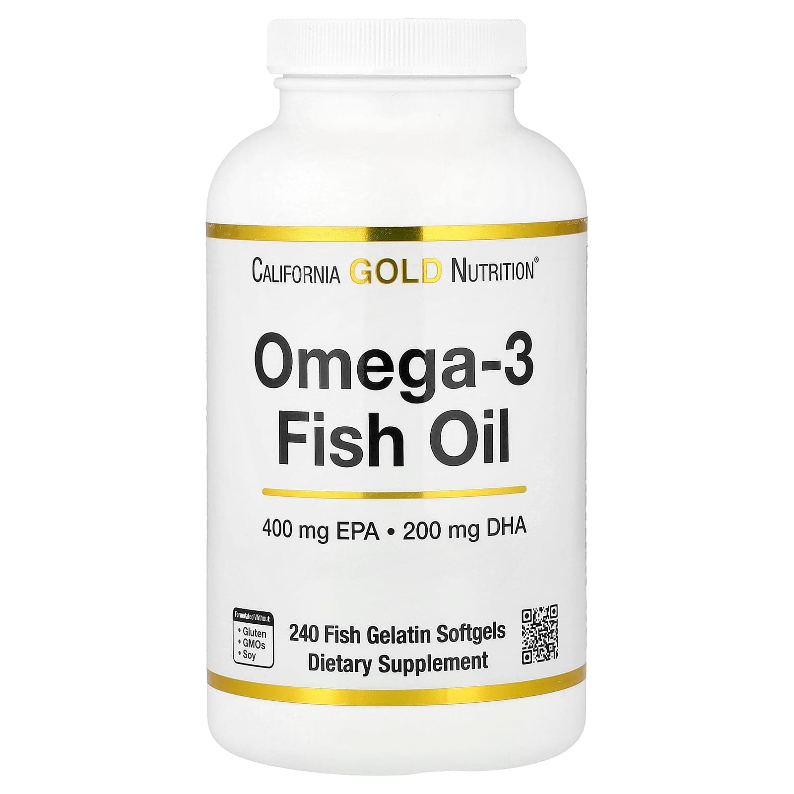 California Gold Nutrition, Omega-3 Fish Oil, Vivomega Triglyceride, 1,000 mg, 240 Fish Softgels