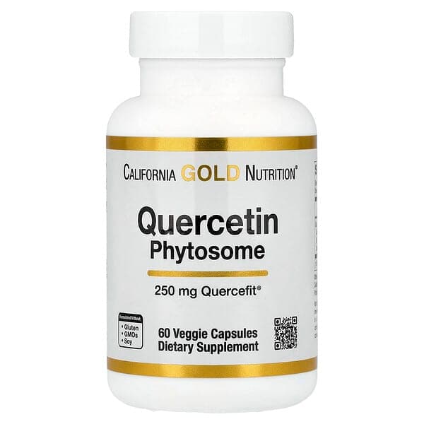 California Gold Nutrition, Quercetin Phytosome Quercefit®, 250 mg, 60 Veggie Capsules photo