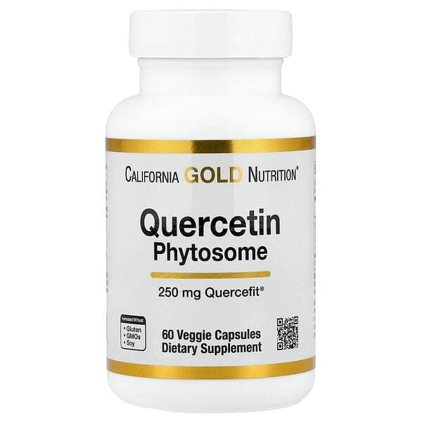 California Gold Nutrition, Quercetin Phytosome Quercefit®, 250 mg, 60 Veggie Capsules photo