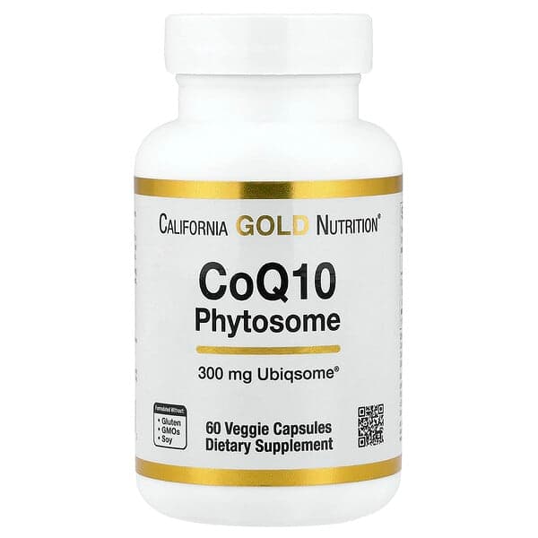California Gold Nutrition, CoQ10 Phytosome, 300 mg, 60 Veggie Capsules photo