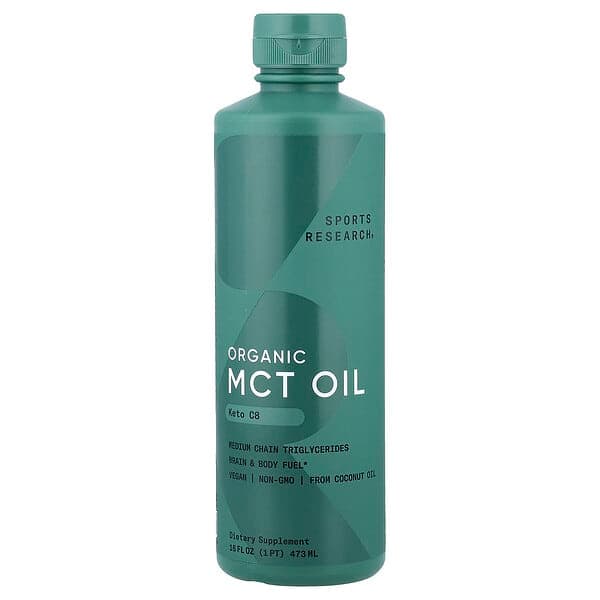 Sports Research, Organic MCT Oil, Keto C8, 16 fl oz (473 ml) photo