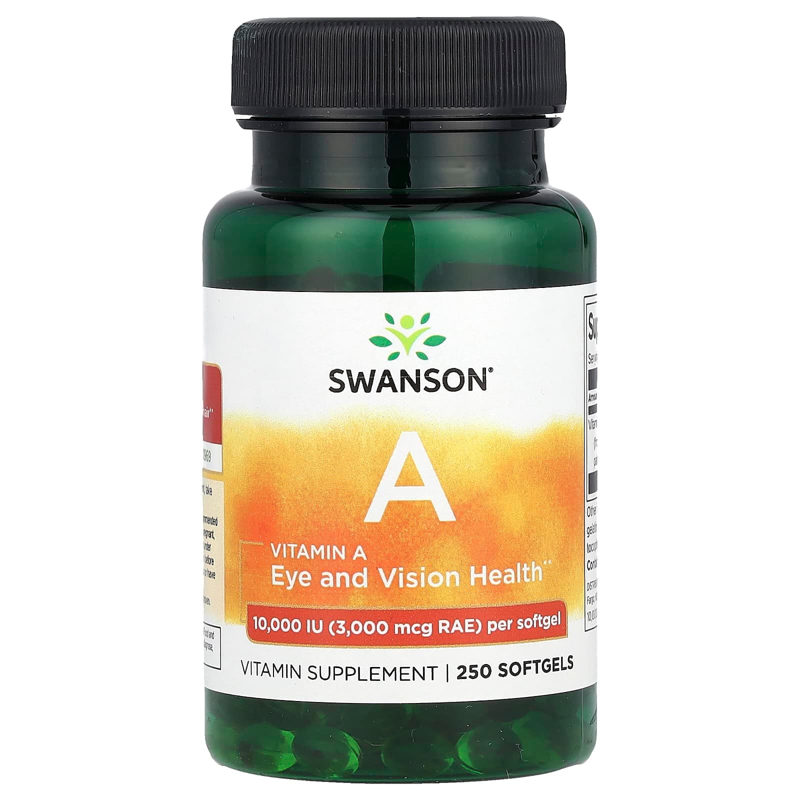 Swanson Vitamins, Vitamin A, 10,000 IU (3,000 mcg RAE), 250 Softgels