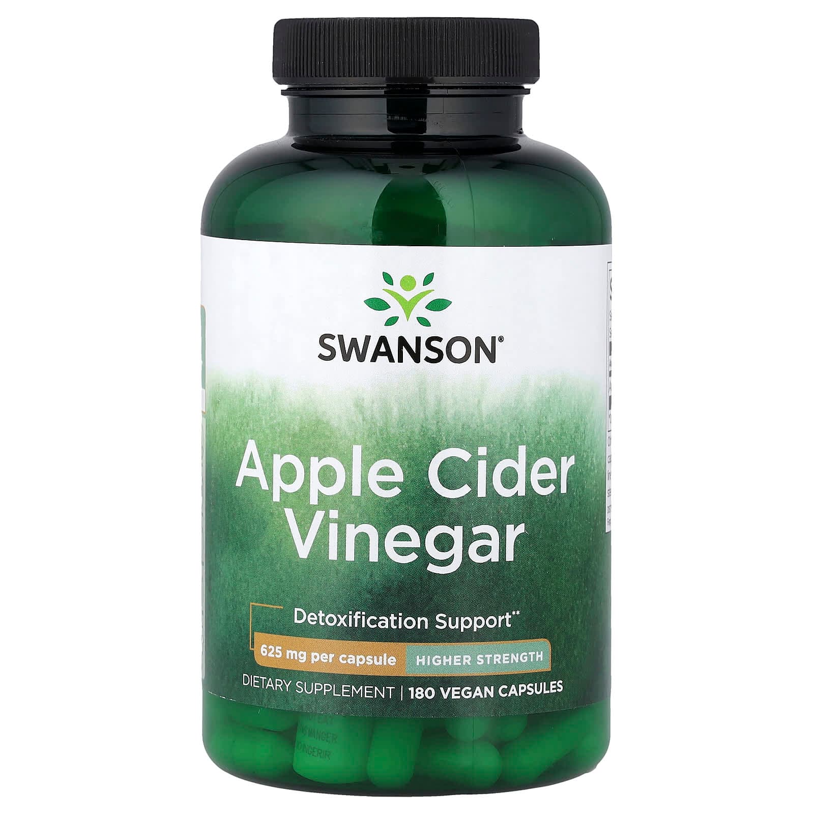 Swanson Vitamins, Apple Cider Vinegar, Higher Strength, 180 Vegan Capsules (625 mg Per capsule)