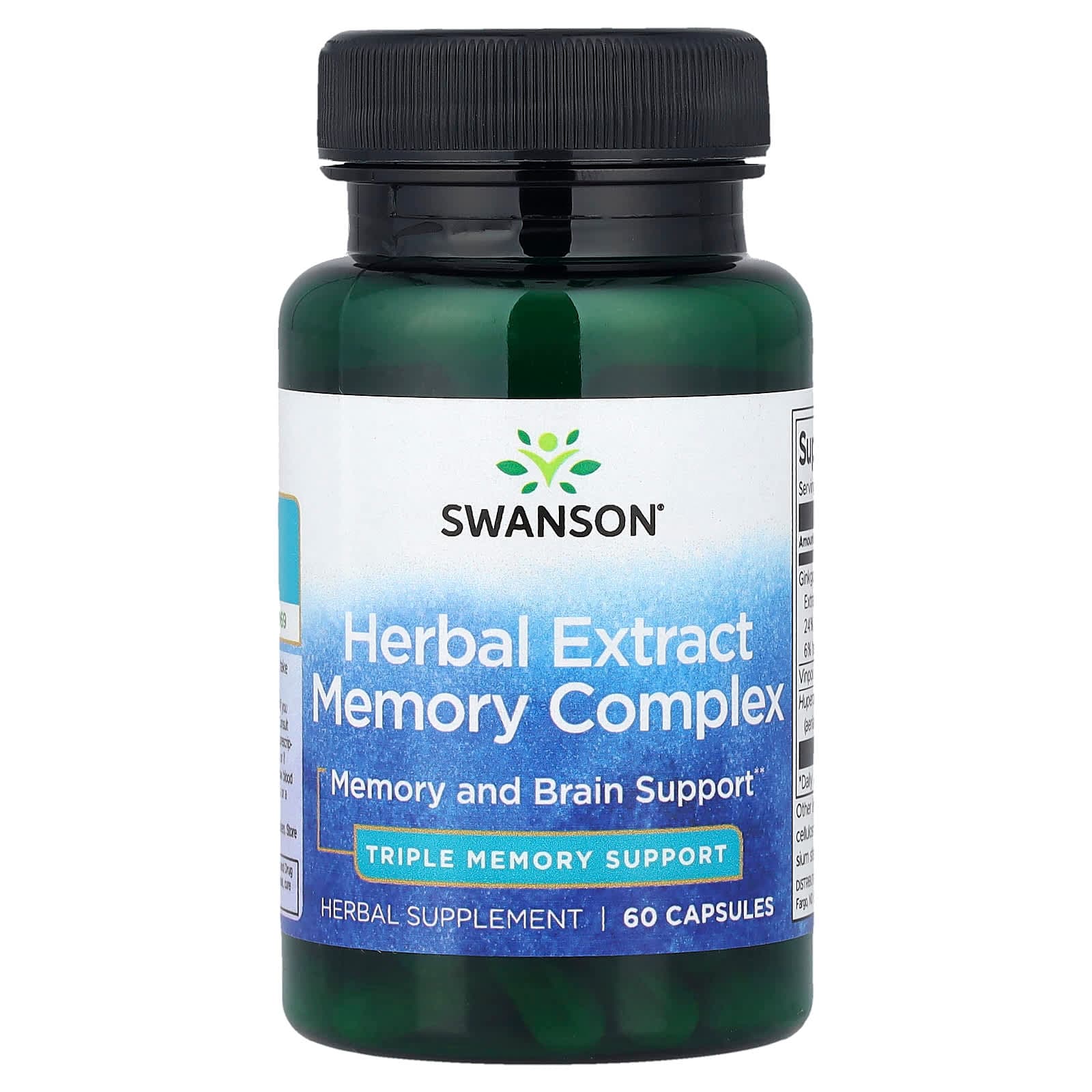 Swanson Vitamins, Herbal Extract Memory Complex, 60 Capsules