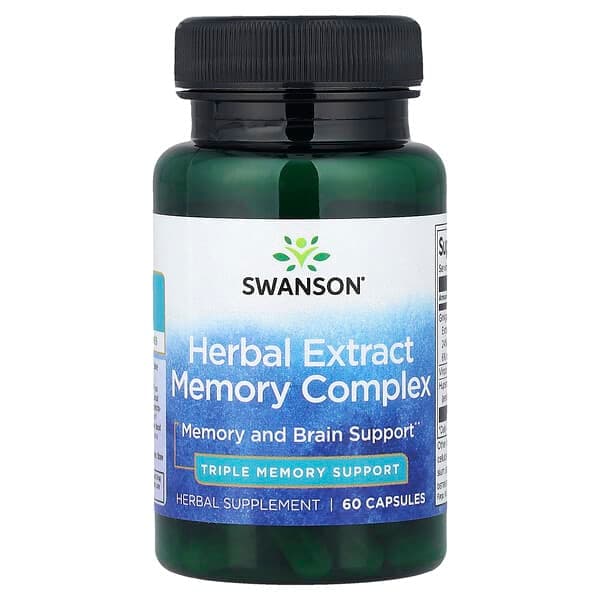 Swanson Vitamins, Herbal Extract Memory Complex, 60 Capsules photo