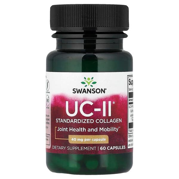 Swanson Vitamins, UC-II® Standardized Collagen, 40 mg, 60 Capsules photo