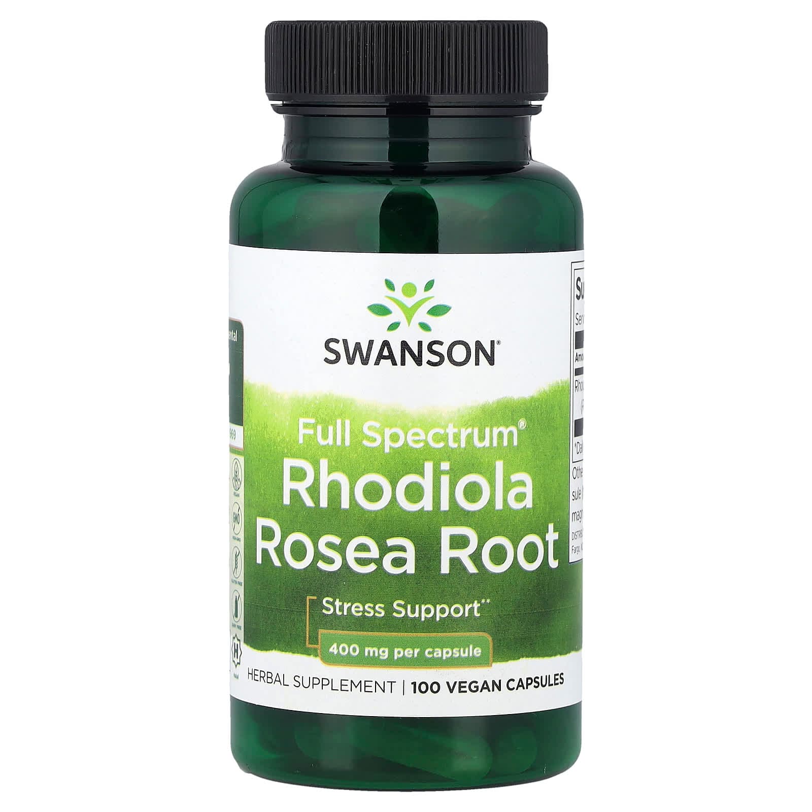 Swanson Vitamins, Full Spectrum® Rhodiola Rosea Root, 400 mg, 100 Vegan Capsules
