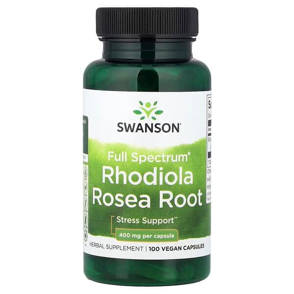 Swanson Vitamins, Full Spectrum® Rhodiola Rosea Root, 400 mg, 100 Vegan Capsules photo