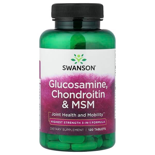 Swanson Vitamins, Glucosamine, Chondroitin & MSM, 120 Tablets photo