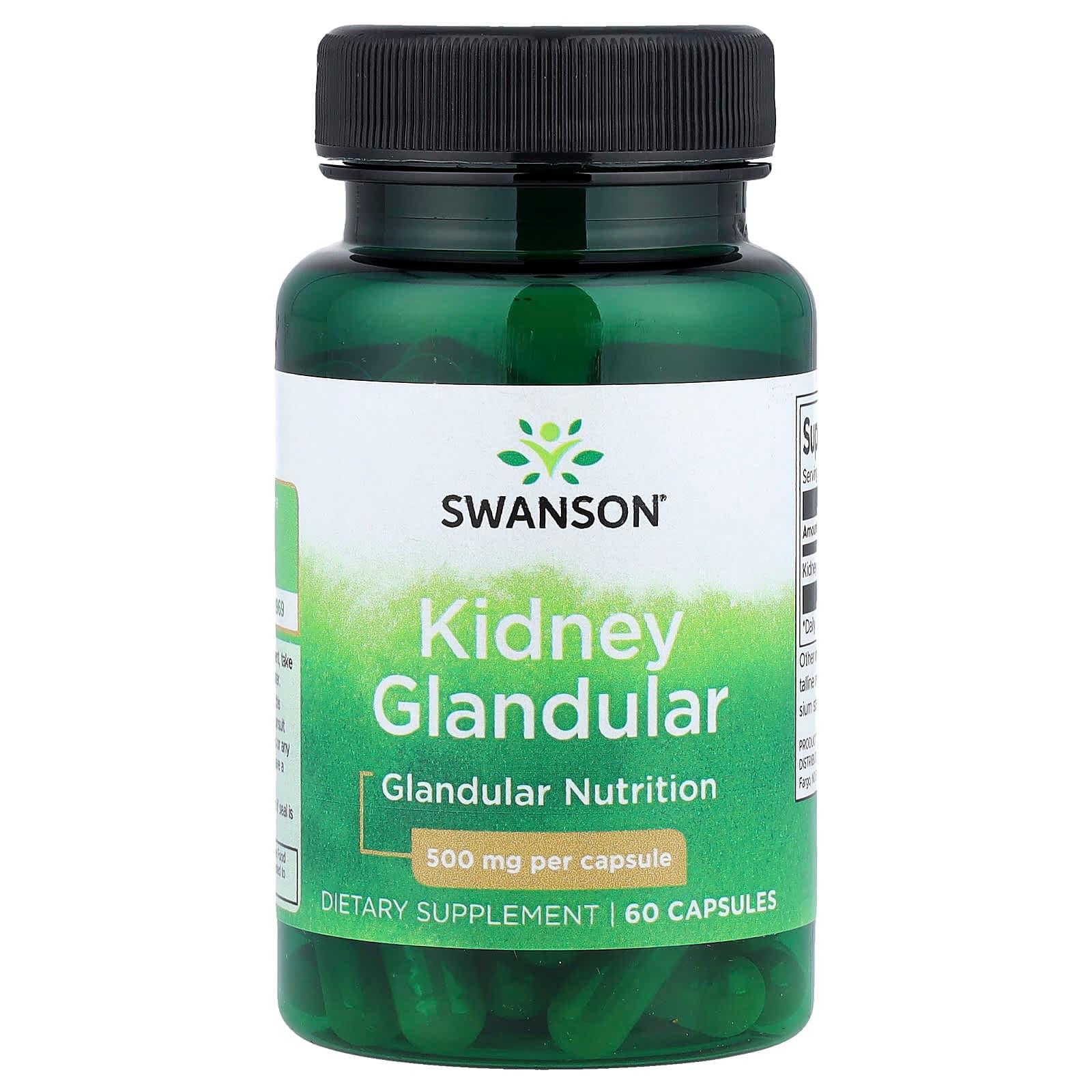 Swanson Vitamins, Kidney Glandular, 500 mg, 60 Capsules