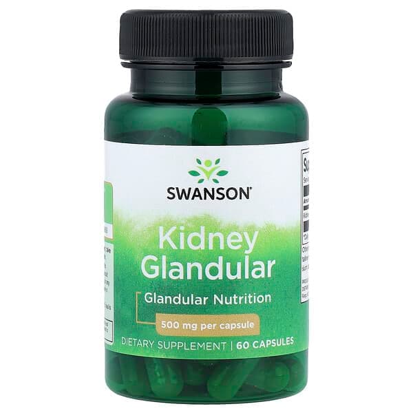 Swanson Vitamins, Kidney Glandular, 500 mg, 60 Capsules photo