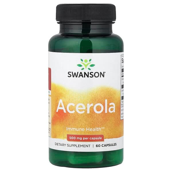 Swanson Vitamins, Acerola, 500 mg, 60 Capsules photo