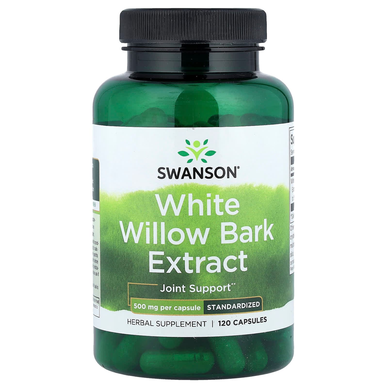 Swanson Vitamins, White Willow Bark Extract, Standardized, 500 mg, 120 Capsules