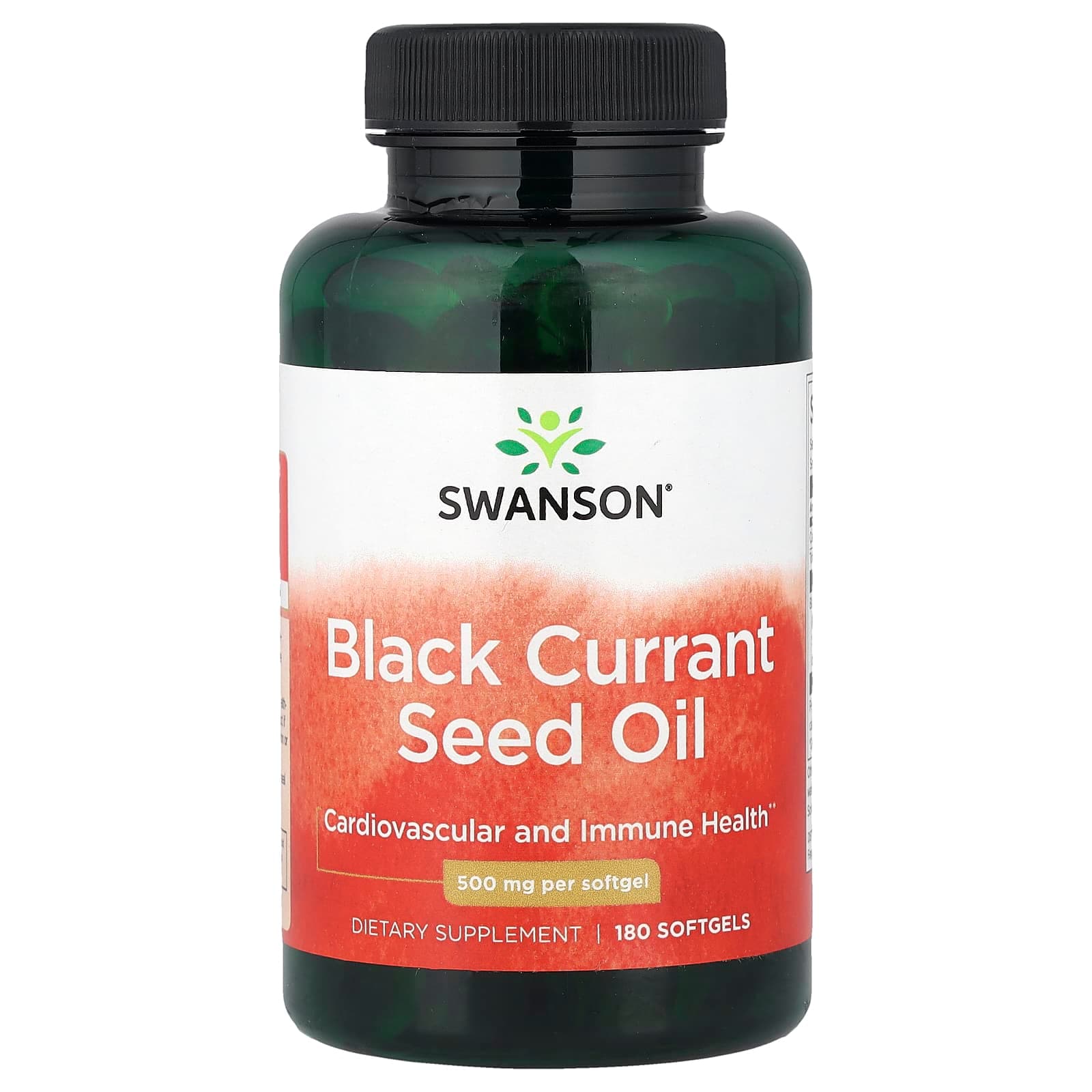 Swanson Vitamins, Black Currant Seed Oil, 500 mg, 180 Softgels