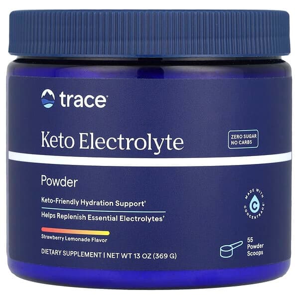 Trace, Keto Electrolyte Powder, Strawberry Lemonade, 13 oz (369 g) photo