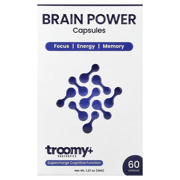Troomy Nootropics, Brain Power, 60 Capsules photo