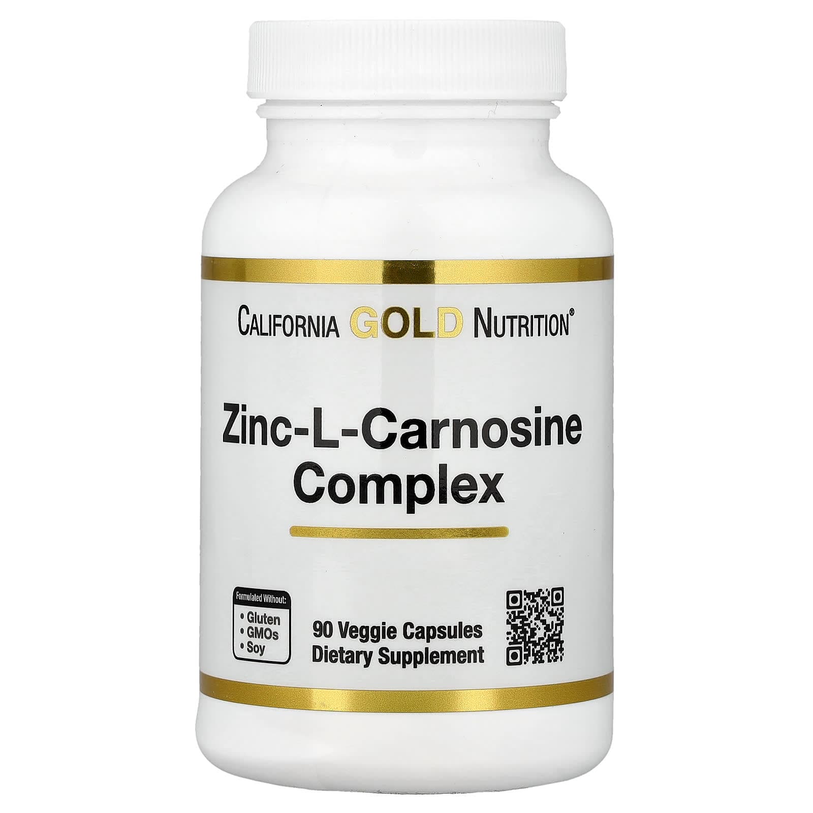 California Gold Nutrition, Zinc-L-Carnosine Complex, 90 Veggie Capsules