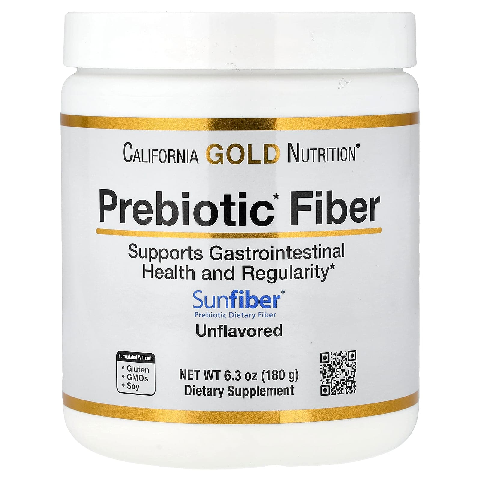 California Gold Nutrition, Prebiotic Fiber, 6.3 oz (180 g)