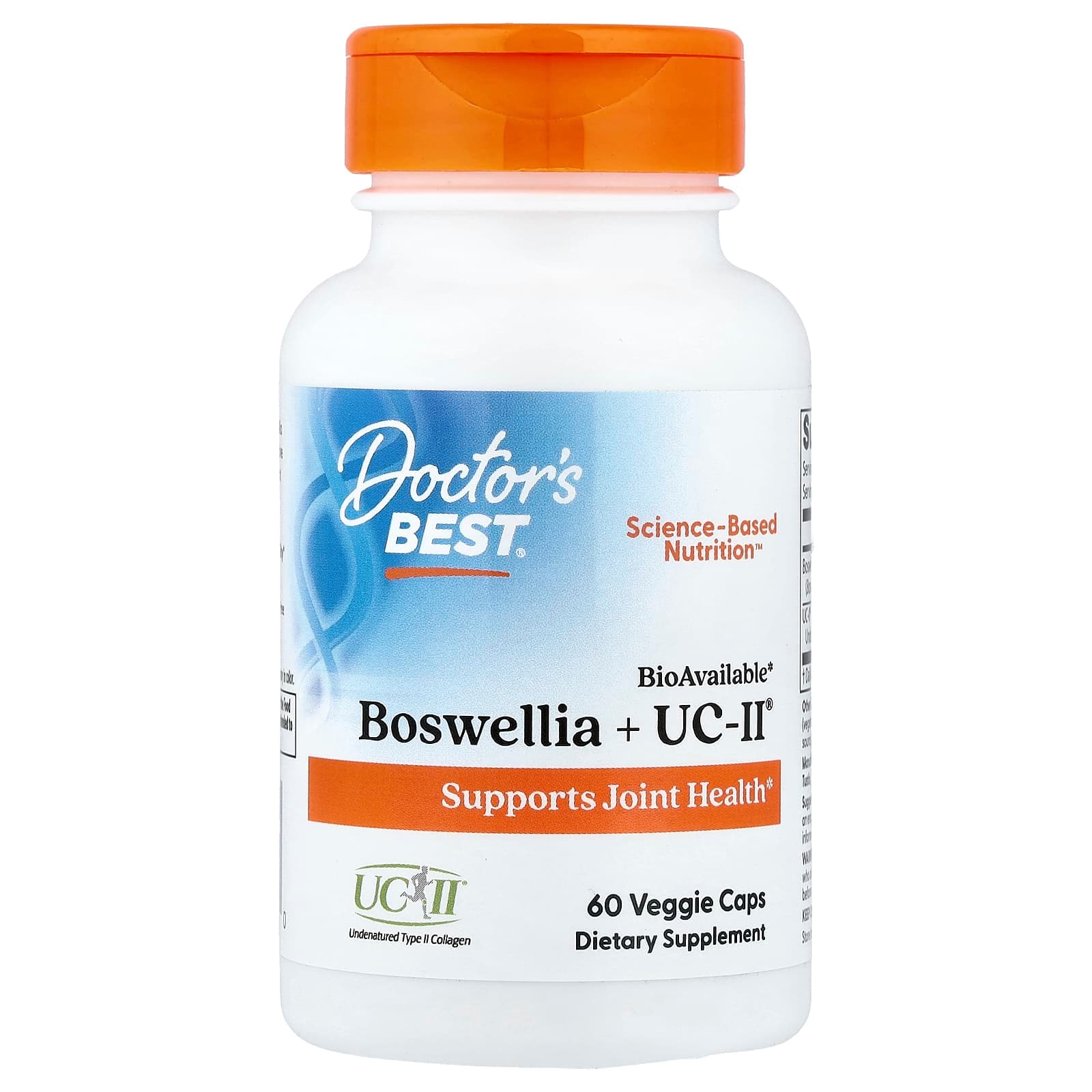 Doctor's Best, Boswellia + UC-II®, 60 Veggie Caps