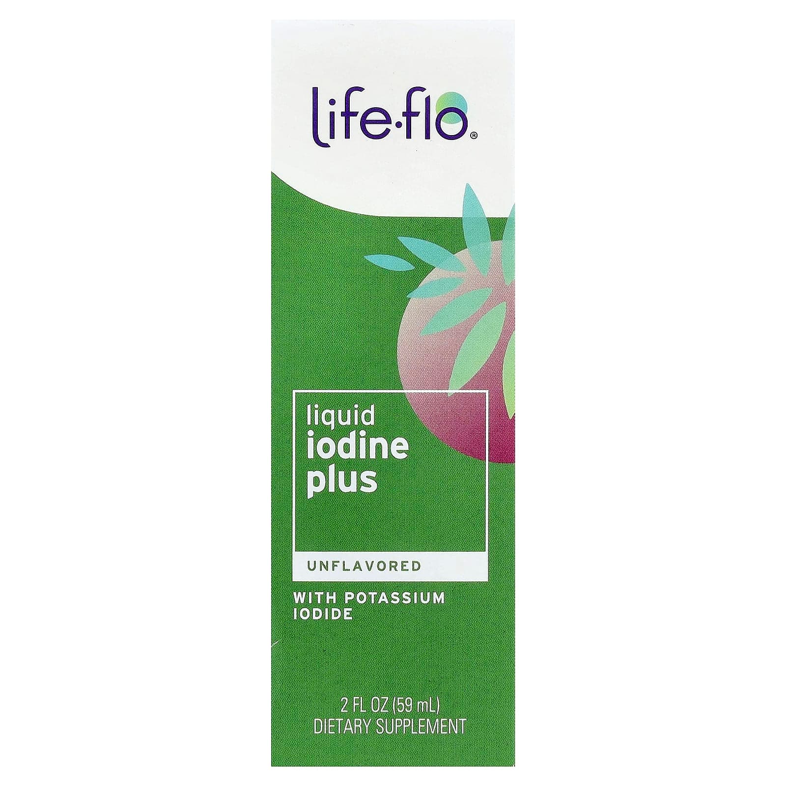Life-flo, Liquid Iodine Plus with Potassium Iodide, Unflavored, 2 fl oz (59 ml)