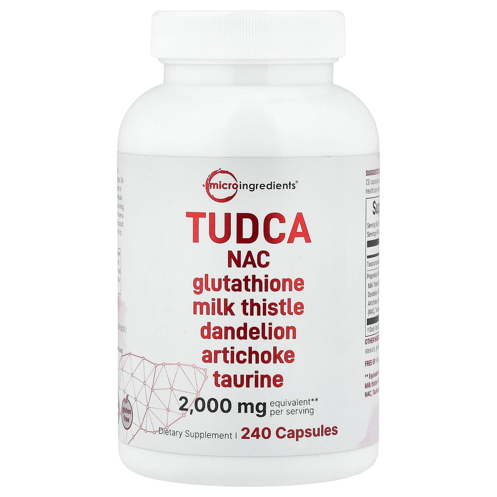 Micro Ingredients, TUDCA, 240 Capsules