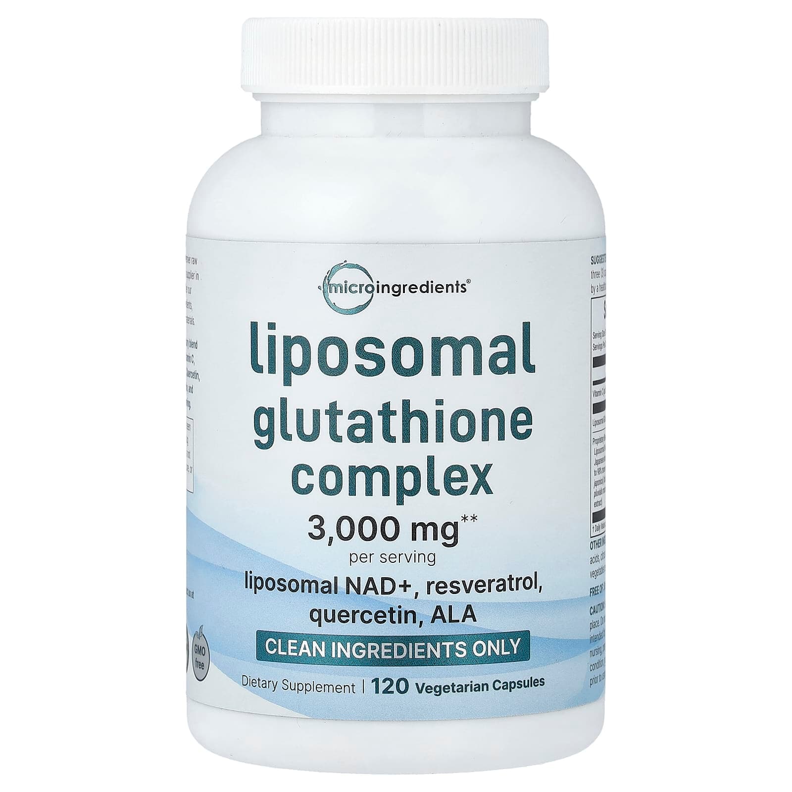 Micro Ingredients, Liposomal Glutathione Complex, 120 Vegetarian Capsules