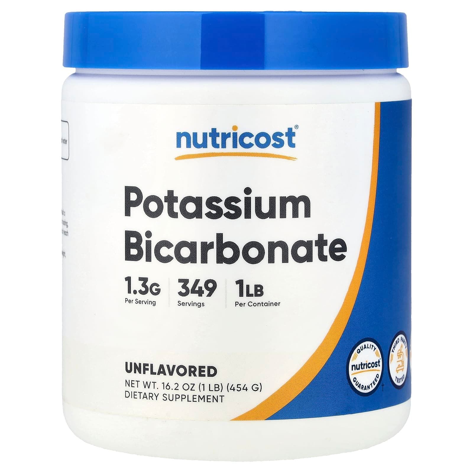 Nutricost, Potassium Bicarbonate, Unflavored, 16.2 oz (454 g)