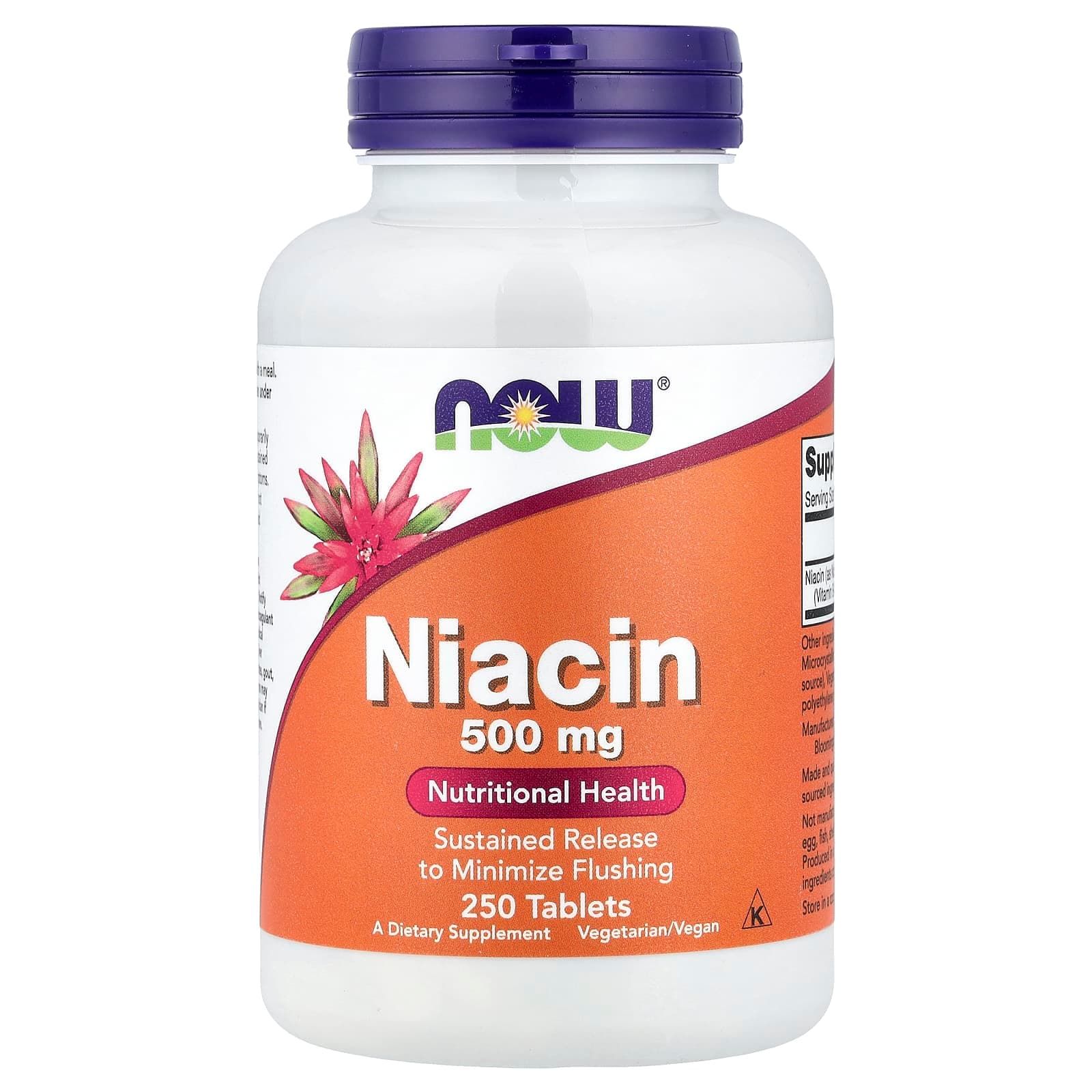 NOW Foods, Niacin, 500 mg, 250 Tablets