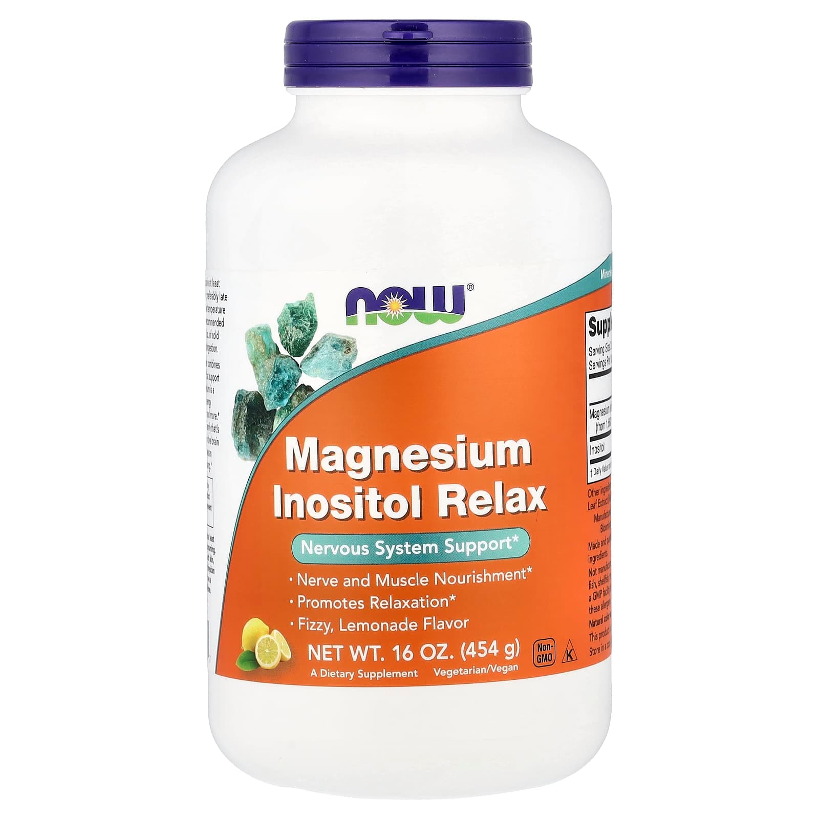 NOW Foods, Magnesium Inositol Relax, Lemonade, 16 oz (454 g)