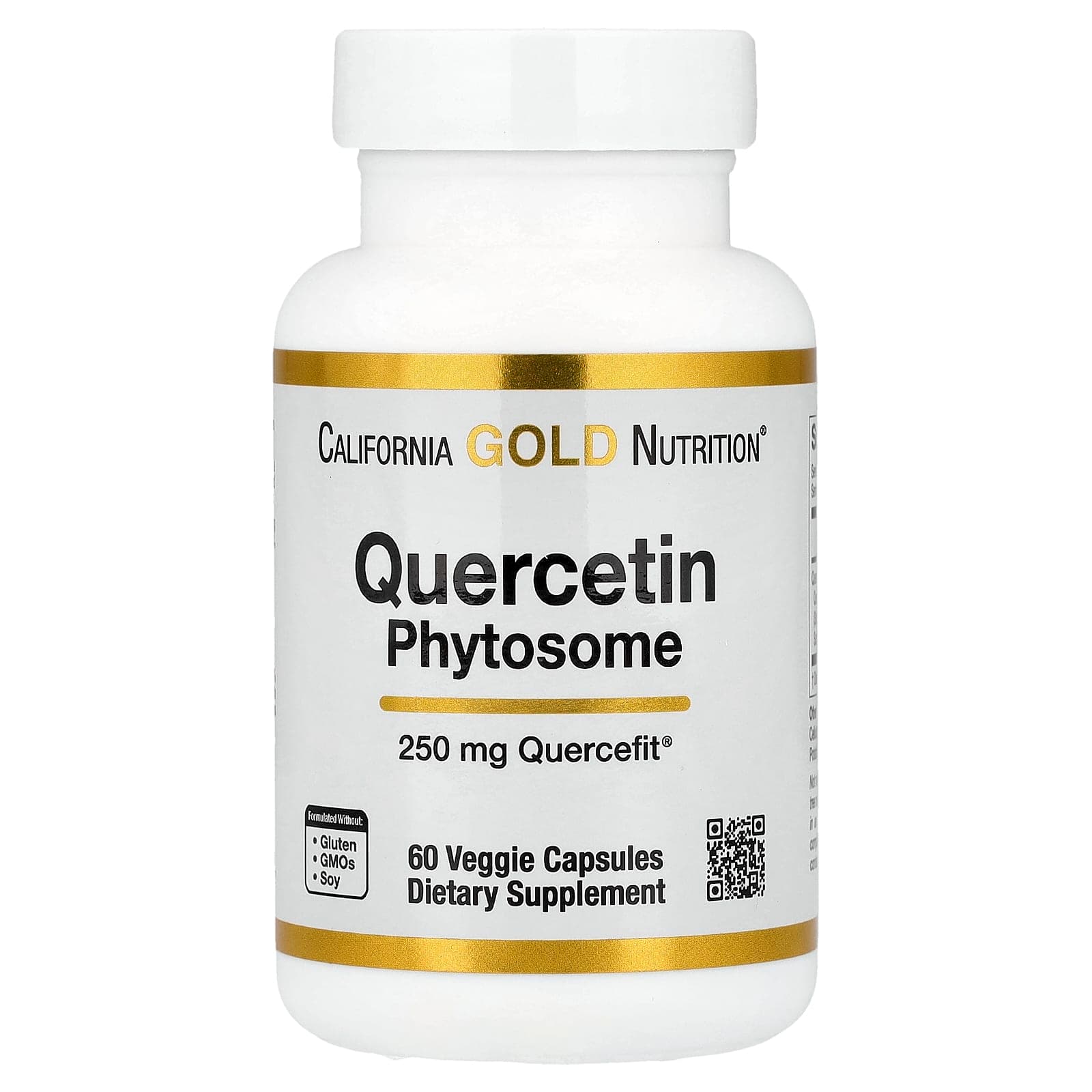 California Gold Nutrition, Quercetin Phytosome Quercefit®, 250 mg, 60 Veggie Capsules