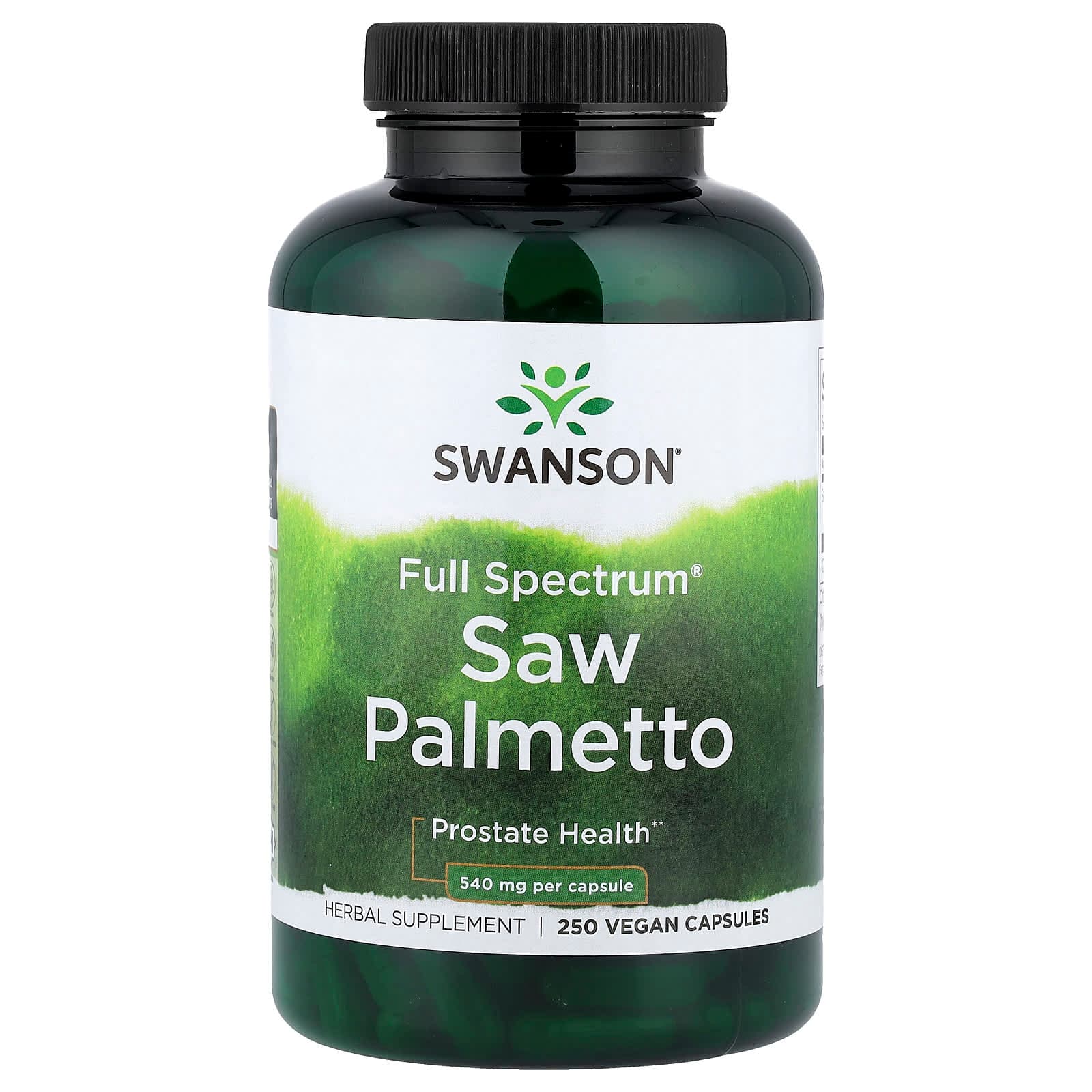 Swanson Vitamins, Full Spectrum® Saw Palmetto, 540 mg, 250 Vegan Capsules